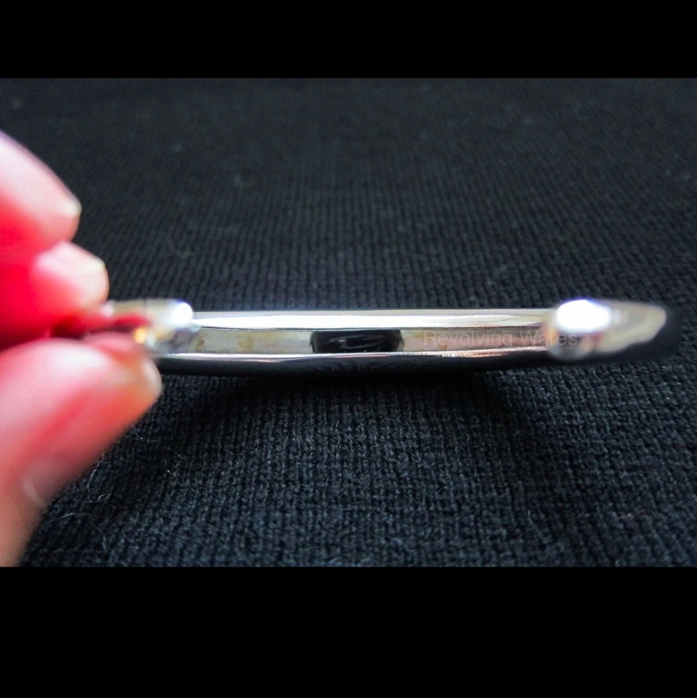 Baccarat Tentation Black Crystal Sterling Silver Bracelet Preowned - Picture 2 of 7